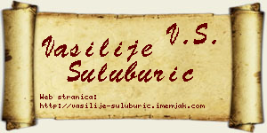 Vasilije Šuluburić vizit kartica